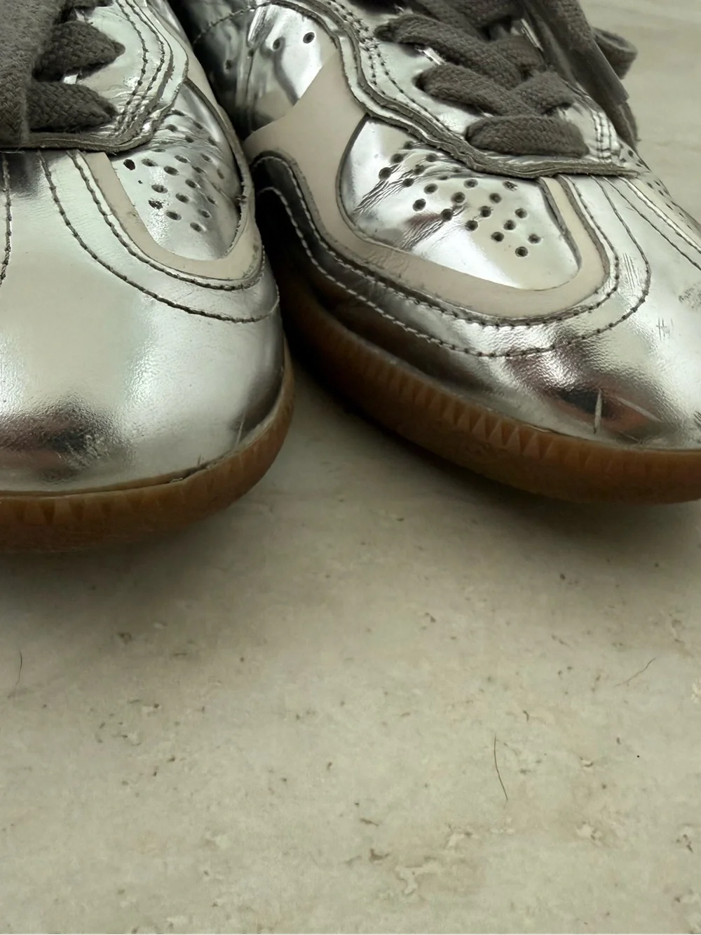 Silver metallic ALOHAS sneakers